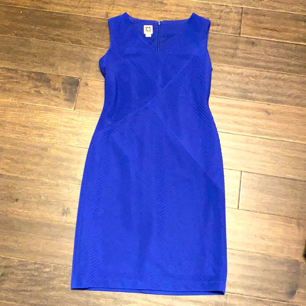 Anne Klein Blue Shift Work Casual Dress Size 2